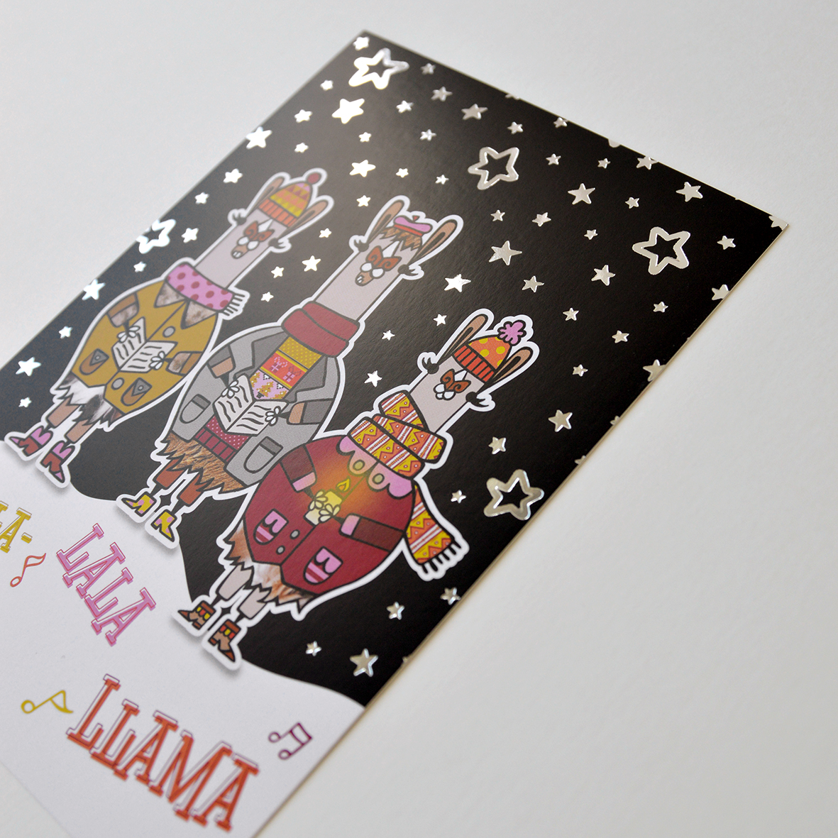 Kerstkaart 'FalalaLama' - Afbeelding 3