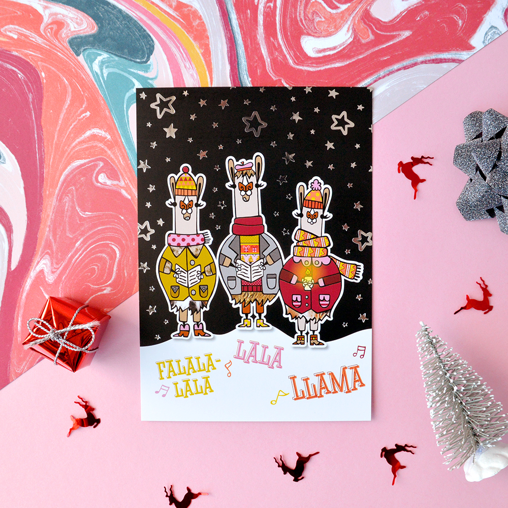 Kerstkaart 'FalalaLama'