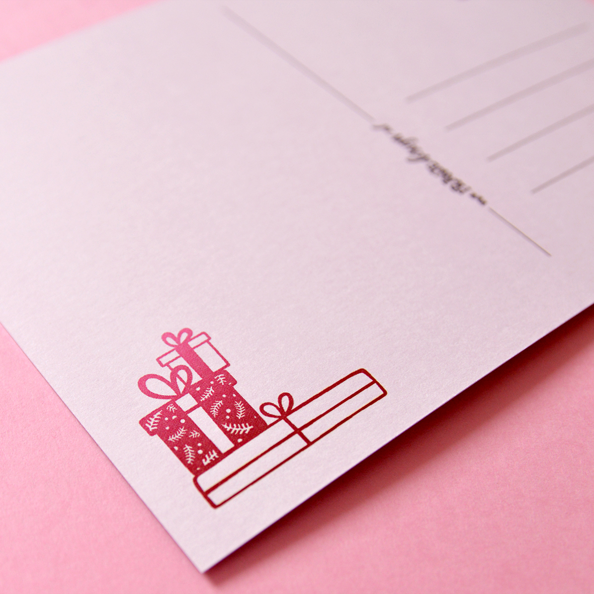 Detail van kerstkaart 'All I want for Christmas' van Franje Design
