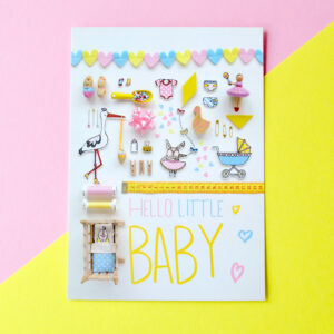 Felicitatiekaart geboorte baby van Franje Design
