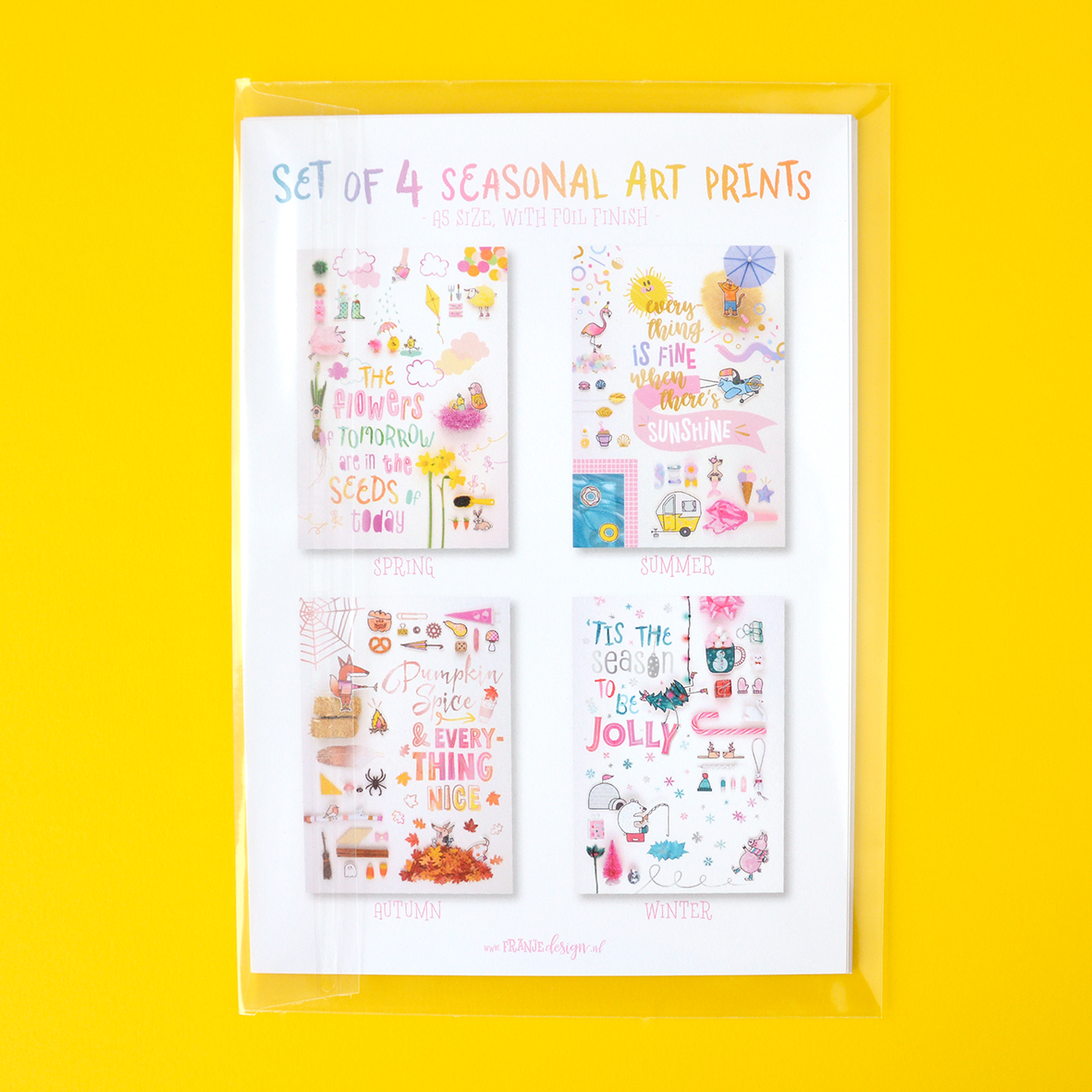Set of 4 seasonal mini prints - Afbeelding 7