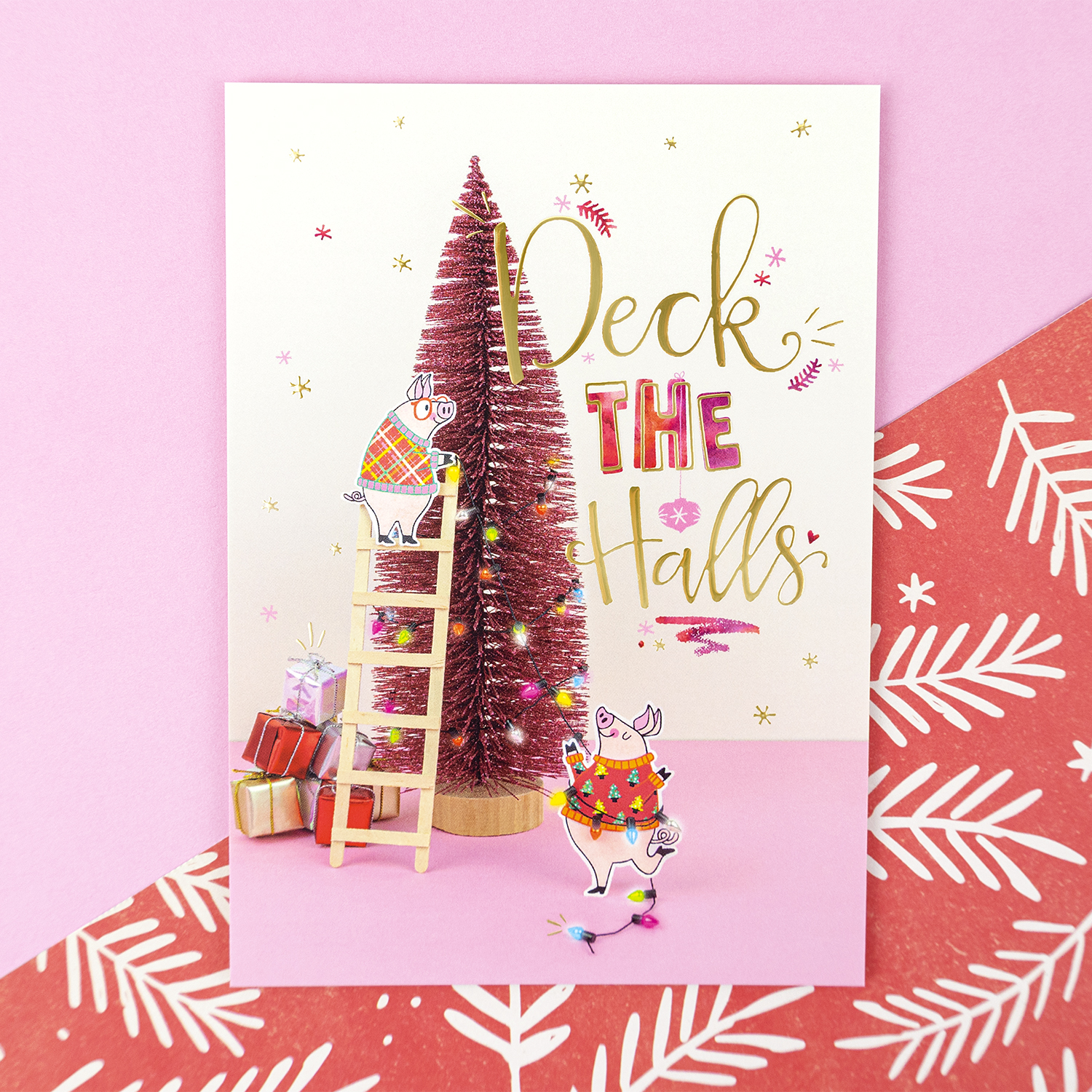 Kerstkaart 'Deck the Halls'