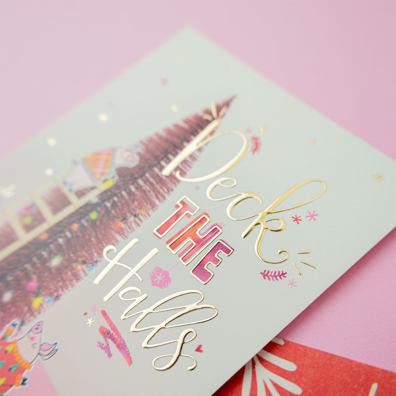 Kerstkaart 'Deck the Halls' - Afbeelding 4