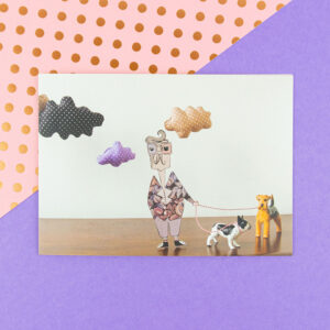 Wenskaart met honden van Franje Design