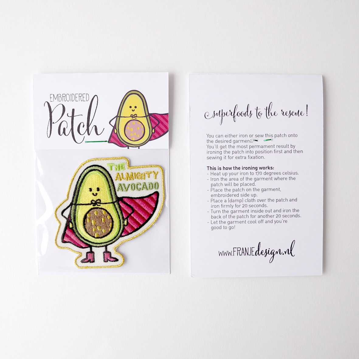 Embroidered patch 'The Almighty Avocado' - Afbeelding 3