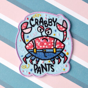 Embroidered patch 'Crabby Pants'