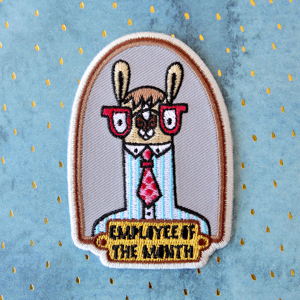 Embroidered patch 'Employee of the Month'