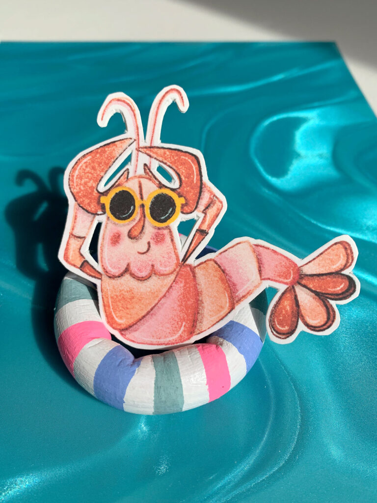 Behind the scenes of Shrimply the Best postcard