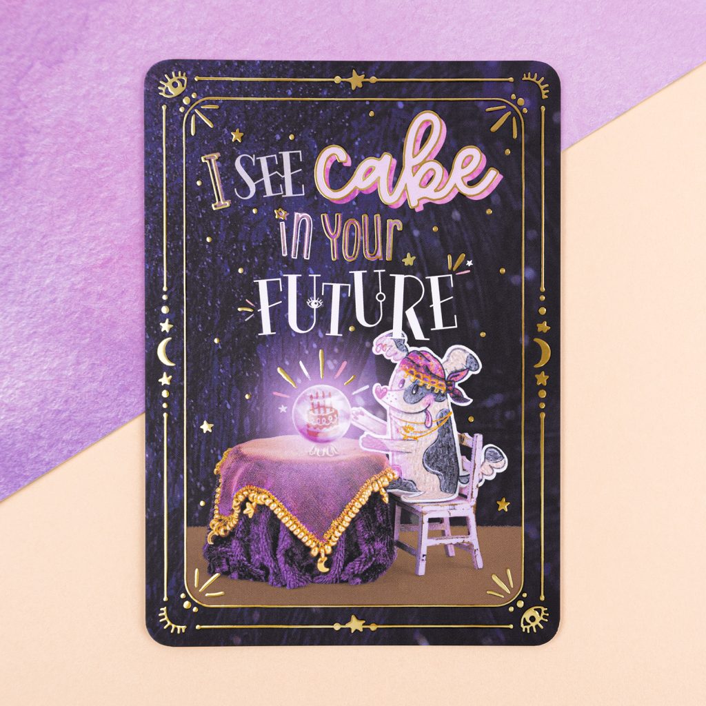 Geïllustreerde verjaardagskaart 'Cake in your Future' van franje design