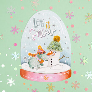 Let it Snow postcard by Franje Design