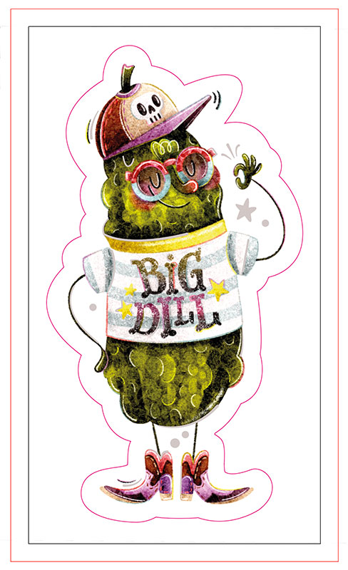 Geïllustreerde sticker van Franje Design: behind the scenes